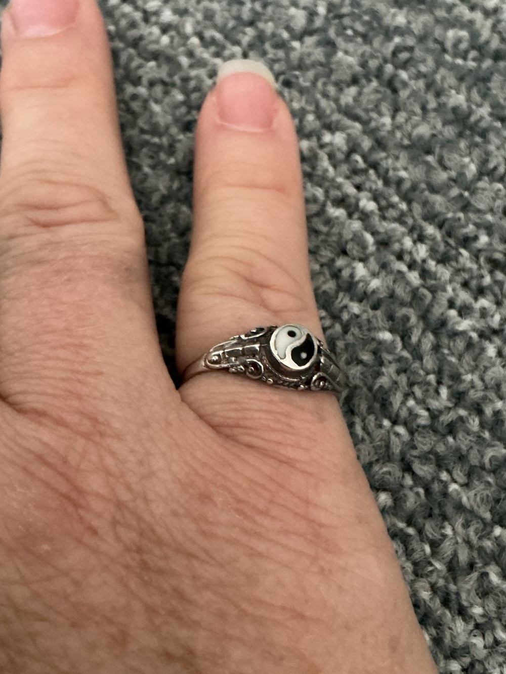 Vintage 925 Yin Yang Ring size 7/7.5
